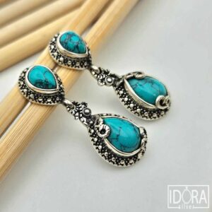 Сребърни обеци"Дария" - Image 3