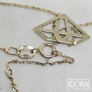 Сребърно колие: "Диамант" - Image 3