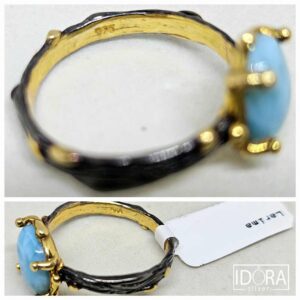 Сребърен пръстен: "Синя мистерия" - Image 4