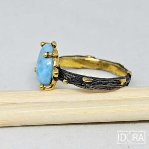 Сребърен пръстен: "Синя мистерия" - Image 3