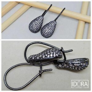 Сребърни обеци: "Миднайт" - Image 4