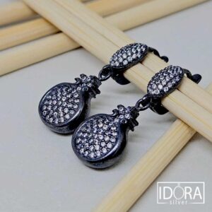 Сребърни обеци: "Нар" - Image 3