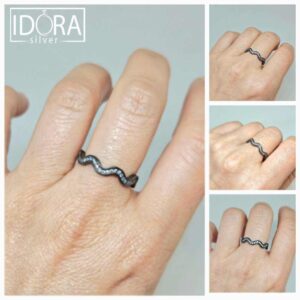 Сребърен пръстен: "Вълни"II - Image 3