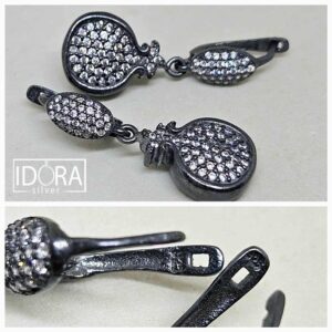 Сребърни обеци: "Нар" - Image 4