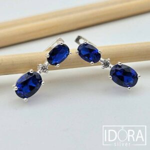 Сребърни обеци: "Дабъл" - Image 3