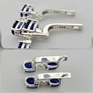 Сребърни обеци: "Дабъл" - Image 4