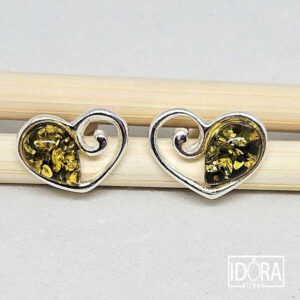 Сребърни обеци: "Сърце" - Image 3