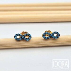 Сребърни обеци: "Синя безкрайност" - Image 3