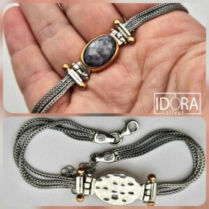 Сребърна гривна: "Сапфира" - Image 4