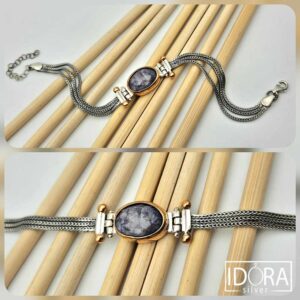 Сребърна гривна: "Сапфира" - Image 3