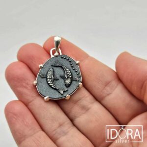 Сребърен медальон: "Риби" - Image 3
