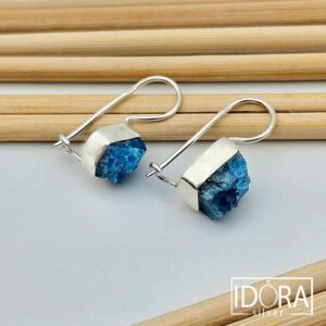 Сребърни обеци: "Азур" - Image 4