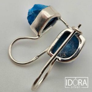 Сребърни обеци: "Азур" - Image 5