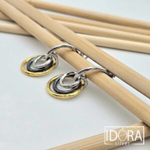 Сребърни обеци: "Орбити" - Image 3