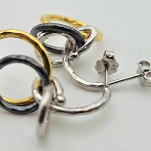 Сребърни обеци: "Орбити" - Image 5