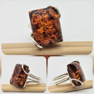 Сребърен пръстен: "Огньове" - Image 3