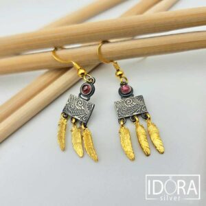 Сребърни обеци: "Аура"турмалин