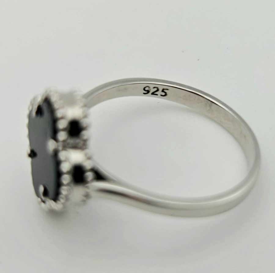 Сребърен пръстен: "Ноир" - Image 4