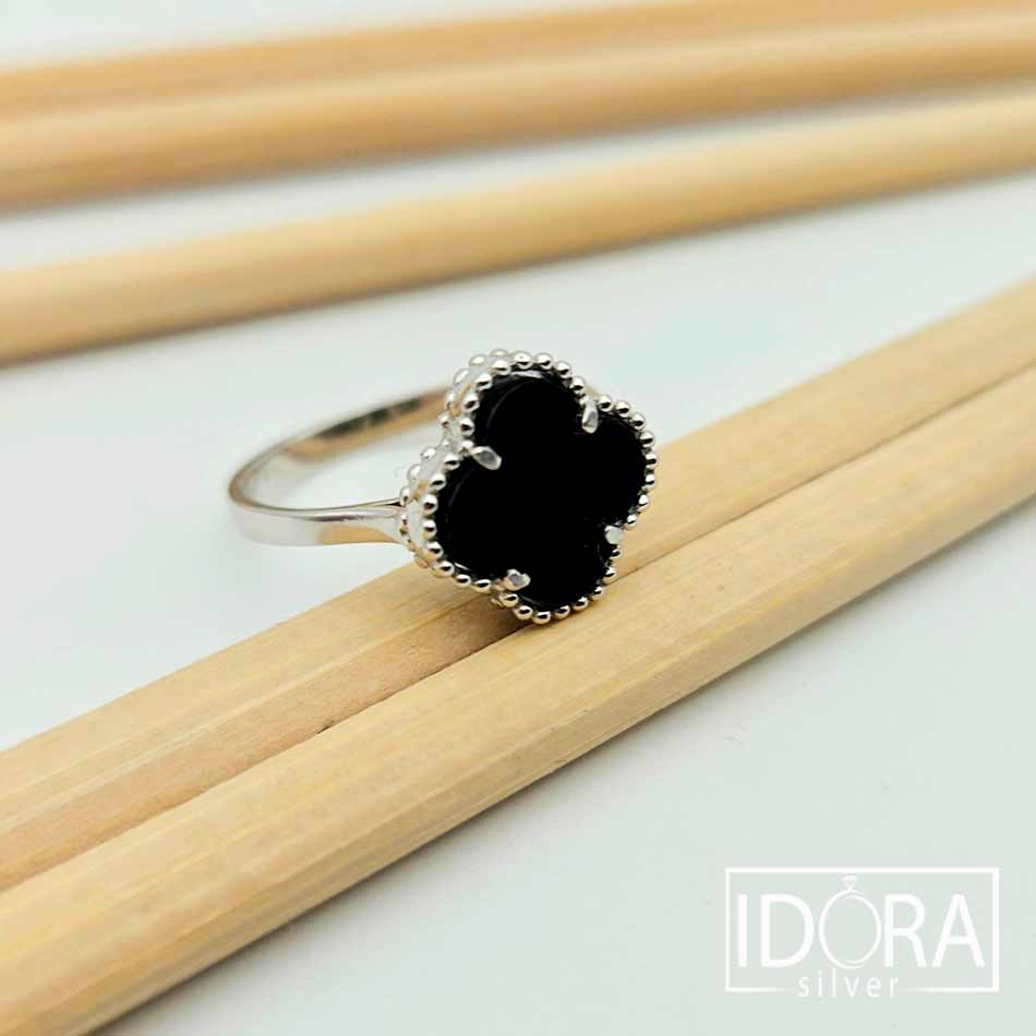 Сребърен пръстен: "Ноир" - Image 2