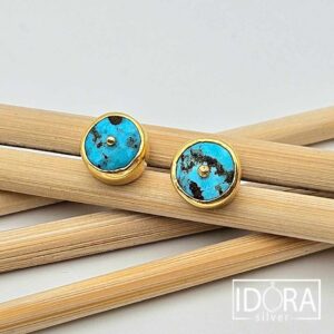 Сребърни обеци: "Азура"тюркоаз