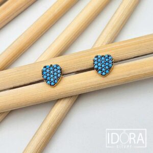 Сребърни обеци: "Мирена"тюркоаз