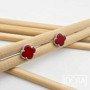 Сребърни обеци: "Детелини" - Image 3