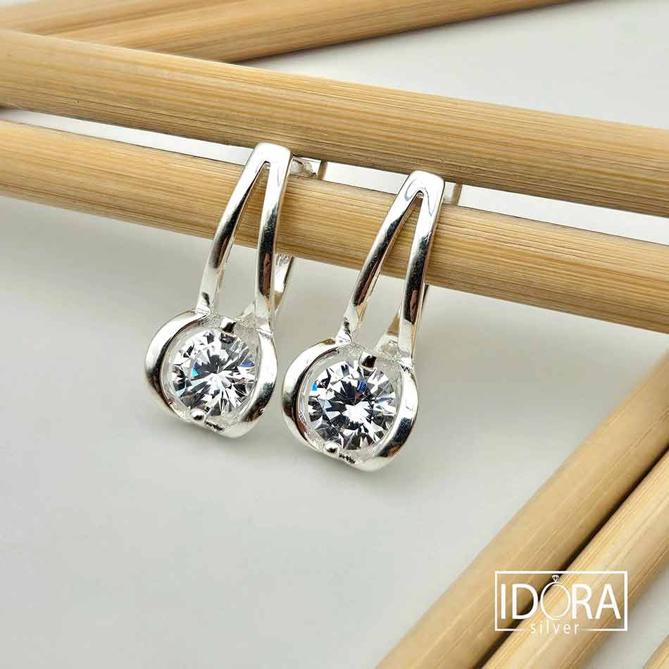 Сребърни обеци: "Звезда" - Image 2