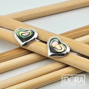 Сребърни обеци: "Омелия"абалон седеф