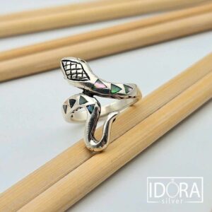 Сребърен пръстен: "Селина"кралски седеф