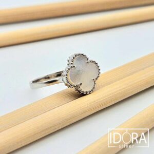 Сребърен пръстен: "Марея"бял седеф