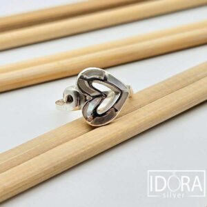 Сребърен пръстен: "Елмарис"бял седеф