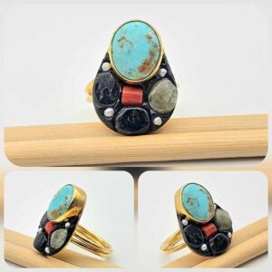 Сребърен пръстен: "Елементс" - Image 3