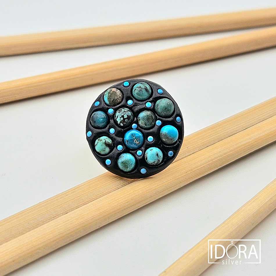 Сребърен пръстен: "Пойнтс" тюркоази