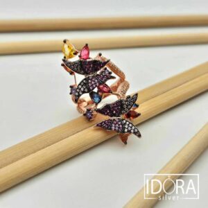 Сребърен пръстен: "Феерия"циркони