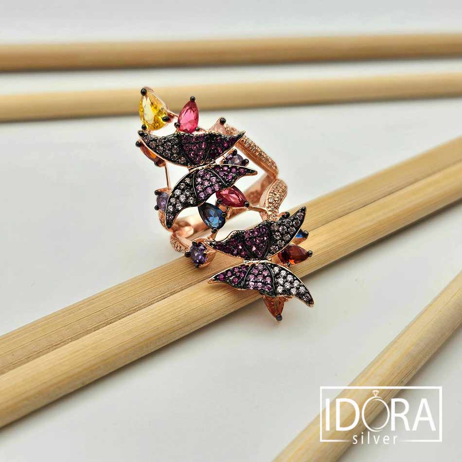 Сребърен пръстен: "Феерия"циркони