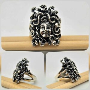 Сребърен пръстен: "Горгона" - Image 3