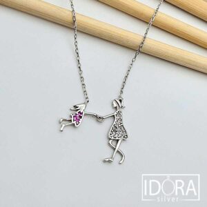 Сребърно колие: "Майка и дъщеря" - Image 3