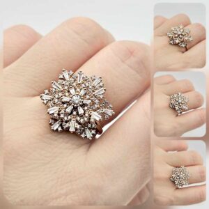 Сребърен пръстен: "Снежинки" - Image 4