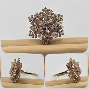 Сребърен пръстен: "Снежинки" - Image 3