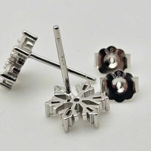 Сребърни обеци: "Скрежинка" - Image 4