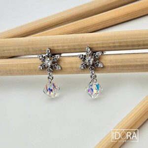 Сребърни обеци: "Скреж" - Image 3