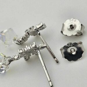 Сребърни обеци: "Скреж" - Image 4