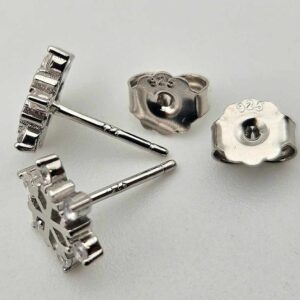 Сребърни обеци: "Скрежина" - Image 5