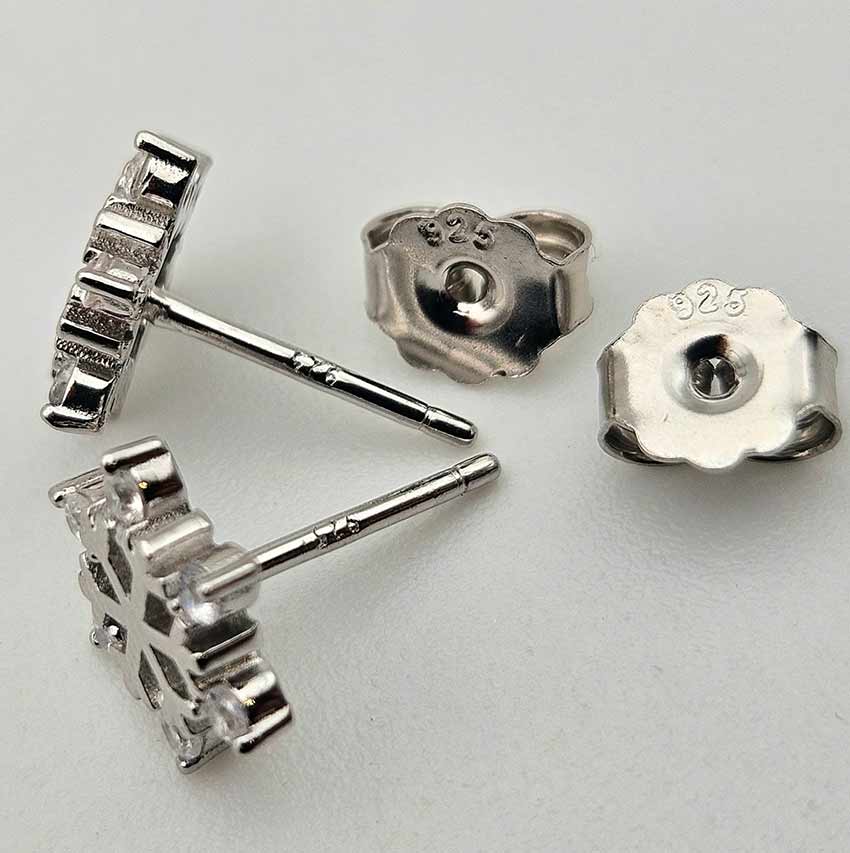 Сребърни обеци: "Скрежина" - Image 5