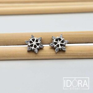 Сребърни обеци: "Скрежина" - Image 4