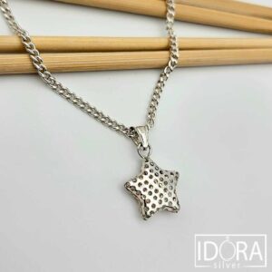 Сребърно колие:"Коледна звезда"