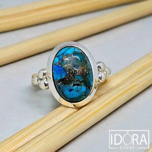 Сребърен пръстен: "Бисби"тюркоаз