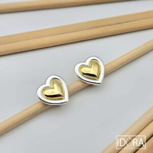 Сребърни обеци: "Сърцето"