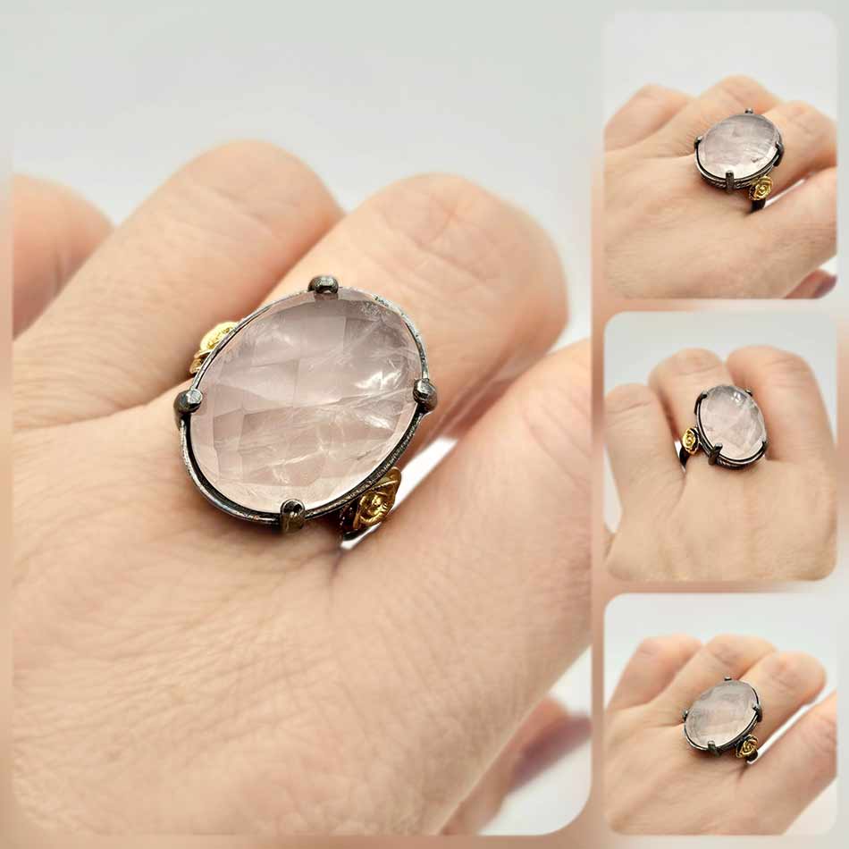 Сребърен пръстен: "Роуз" - Image 4