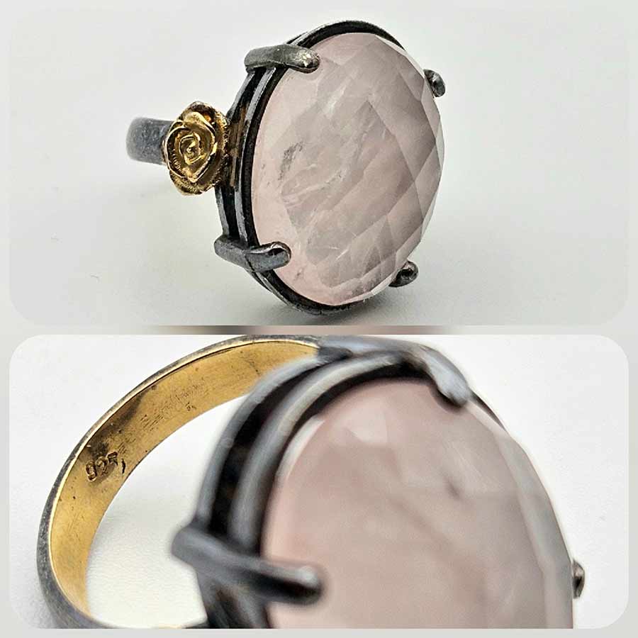 Сребърен пръстен: "Роуз" - Image 5